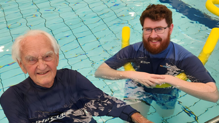 101-year-old John moving strong through Exercise Physiology at Gurri Wanyarra